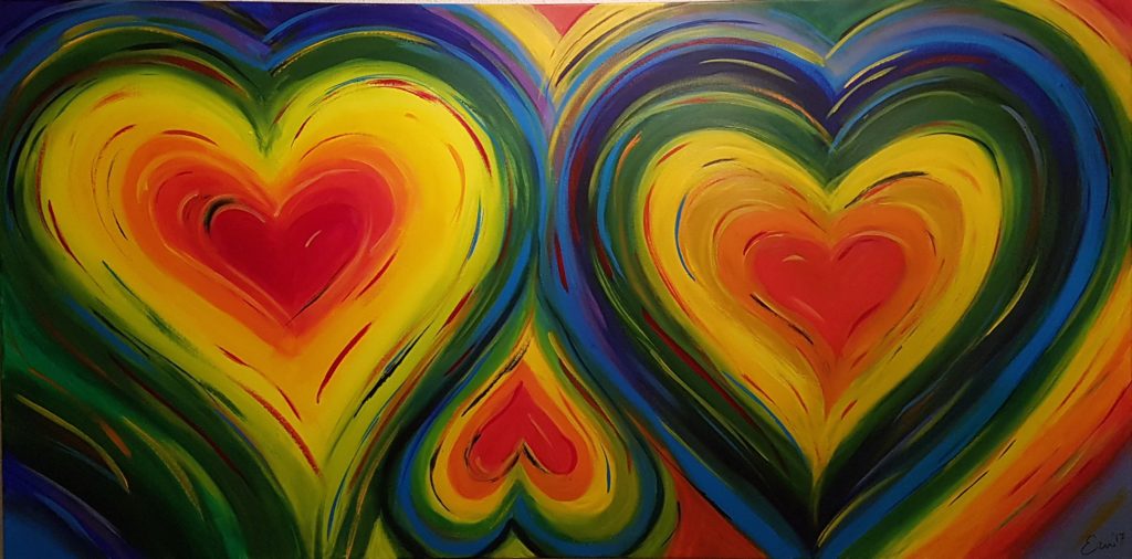 Color your heart 1.40 x 0.70 m